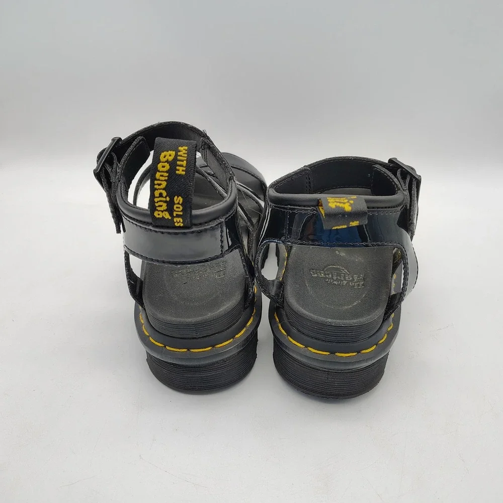 Dr. Doc Martens Blaire Women's Platform Sandals Black Bouncing Sole Chunky US 5 - Picture 2 of 7